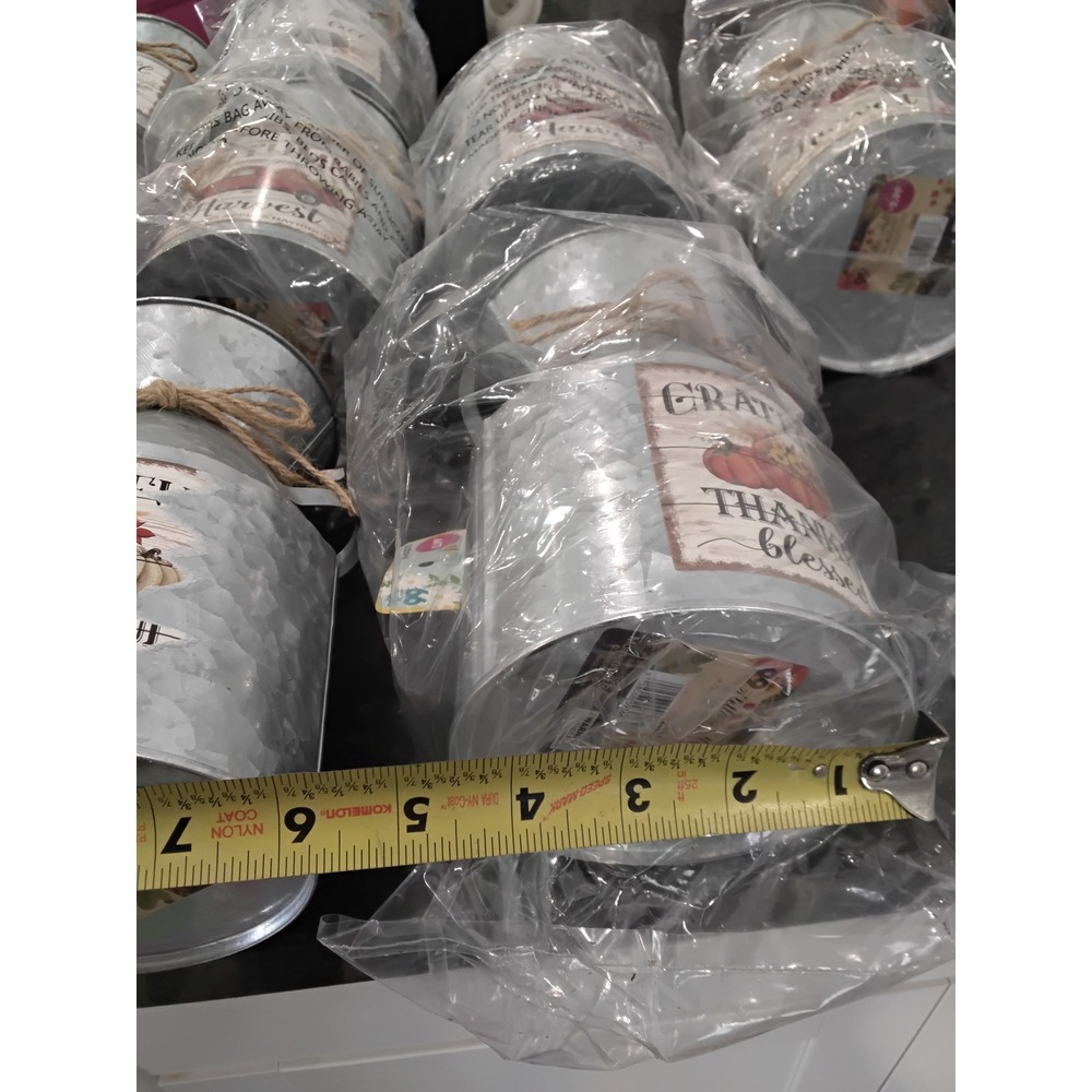 Farmhouse Fall Decor Bundle – 12 Galvanized Buckets - Picture 10 of 11